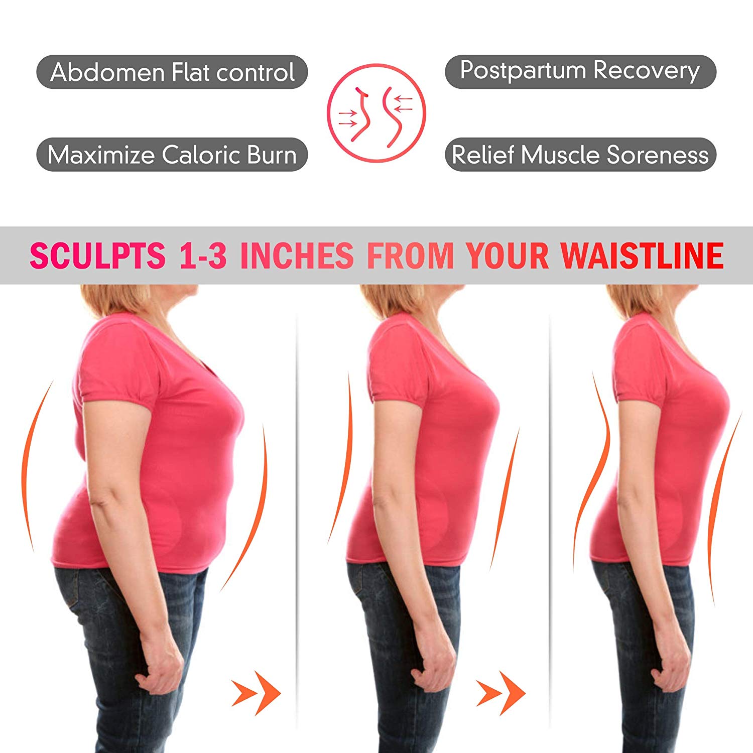 YIANNA Waist Trainer Belt for Women Weight Loss - Slimming Shaper Ab Support Waist Trimmer Hourglass Shaper